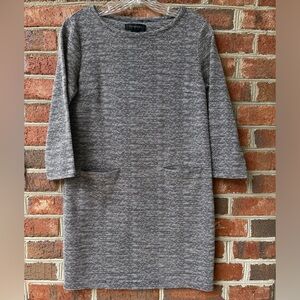 ☀️ ELIE TAHARI - Size S - Dress Black White Knit A-line Cotton Jackie Modern